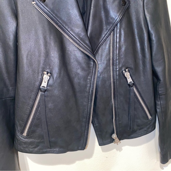 ALLSAINTS "Dalby" Leather Biker Jacket - Picture 5 of 7
